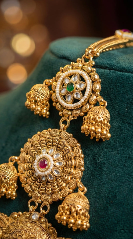 Naina Antique Gold Look Bridal Juda Pin alternate styling view