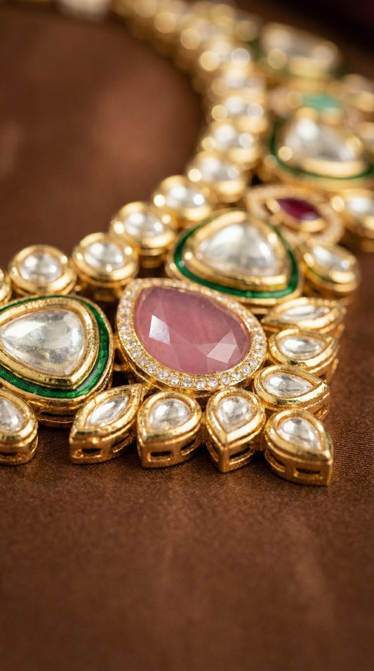 Alternate styling layout profile of Kashvi Premium Kundan Necklace