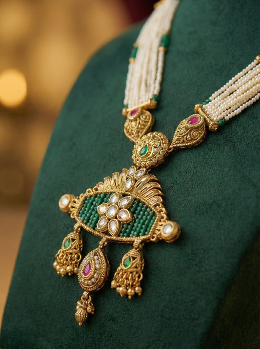 Alternate styling layout profile of Suchi Elegant Heritage Necklace