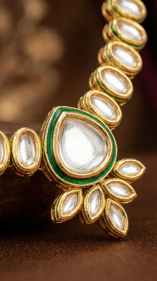 Alternate styling layout profile of Charvi Premium Kundan Necklace