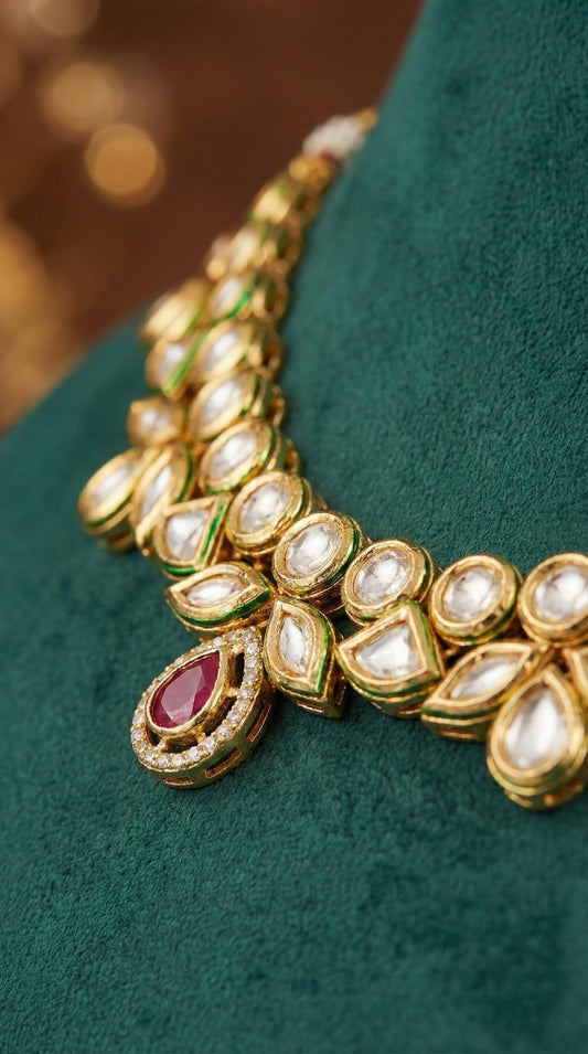 Alternate styling layout profile of Vamika Premium Kundan Necklace