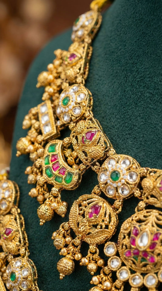 Alternate styling layout profile of Vanshika Antique Necklace Set