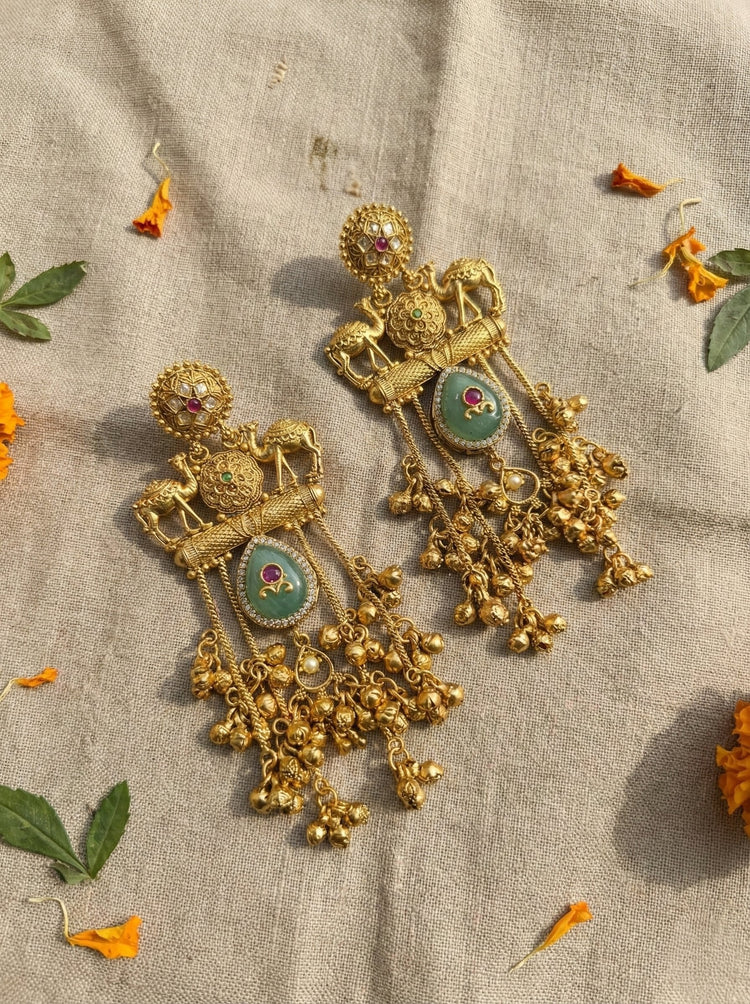 Daily ethnic wear earrings and rings at Rivaan Jewels