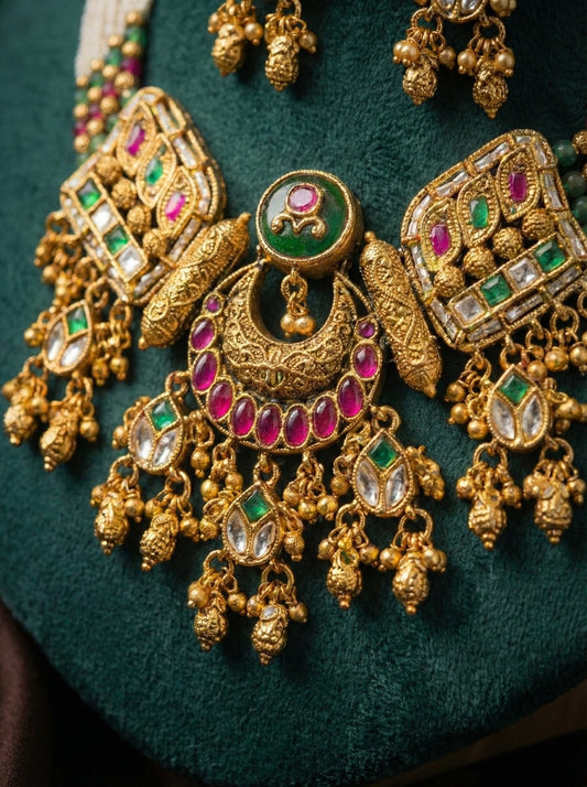 Alternate styling layout profile of Abha Premium Heritage Necklace