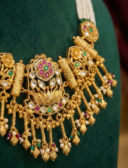 Alternate styling layout profile of Aditi Premium Heritage Necklace