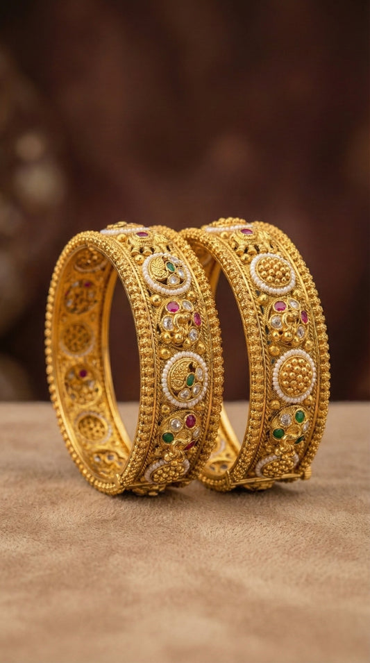 Alternate styling layout profile of Renu Rajwadi Ghugree Bangles (Openable)