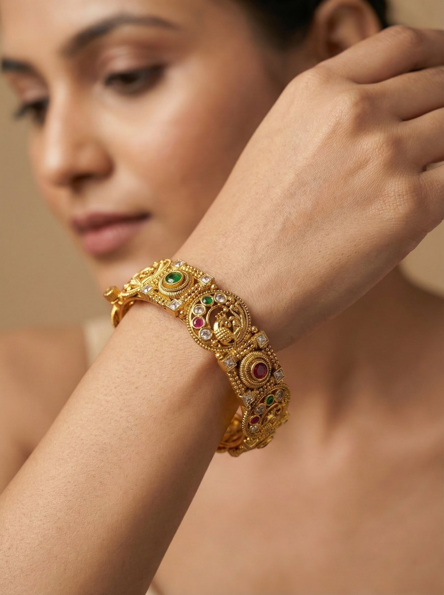 Rama Peacock Antique Bangles (Openable)