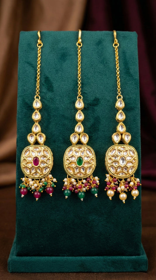 Alternate styling layout profile of Bani Premium Kundan Maangtika