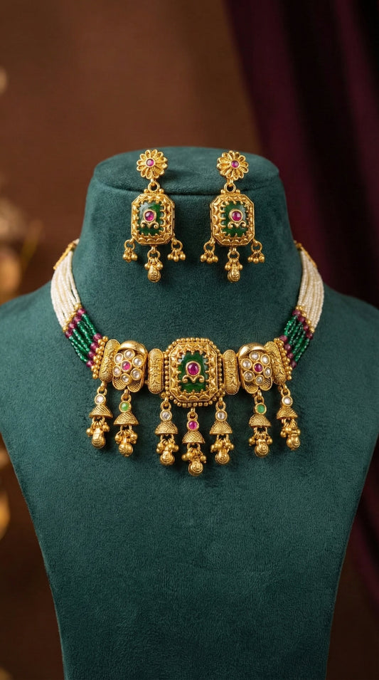 Rashmika Premium Quality Heritage Choker Set