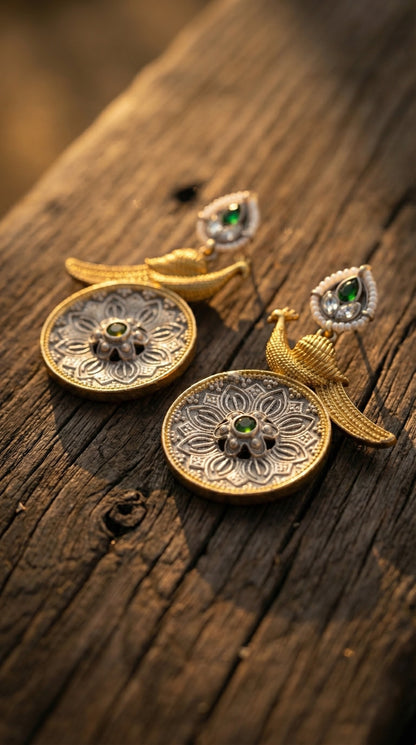 Meera Oxidised Earrings