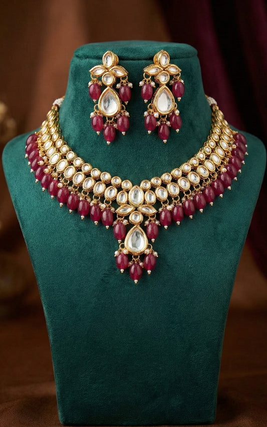 Alternate styling layout profile of Ishani Premium Kundan Necklace