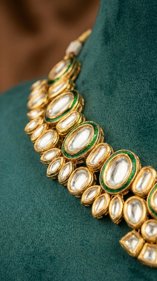 Alternate styling layout profile of Gayatri Premium Kundan Necklace
