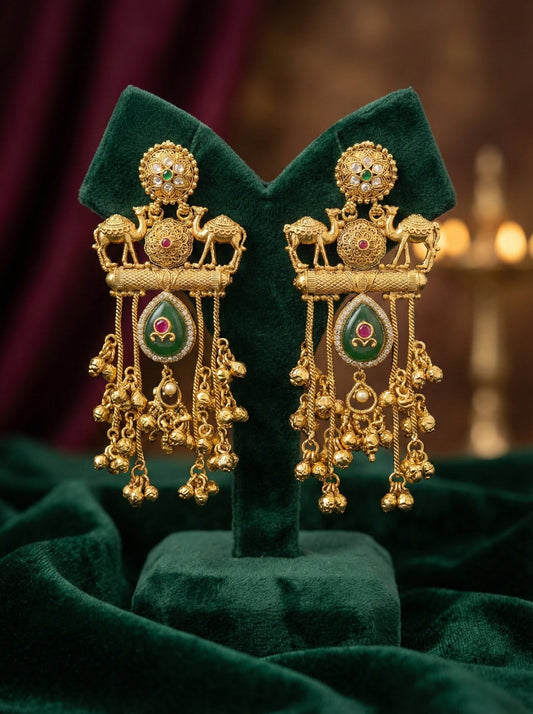 Alternate styling layout profile of Netra Premium Kashmiri Earrings