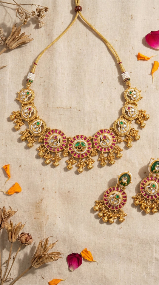 Ruchika Antique Gold Look Necklace