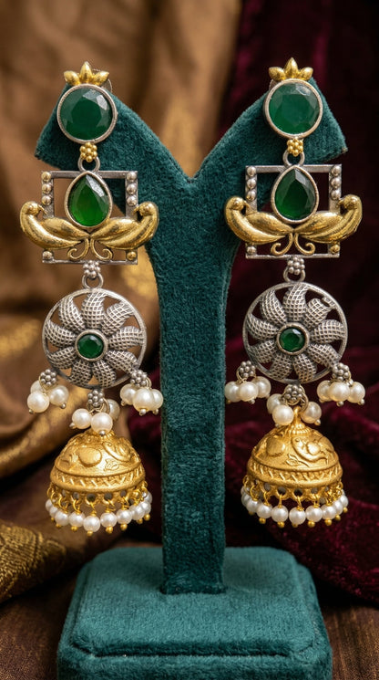 Reet Oxidised Earrings