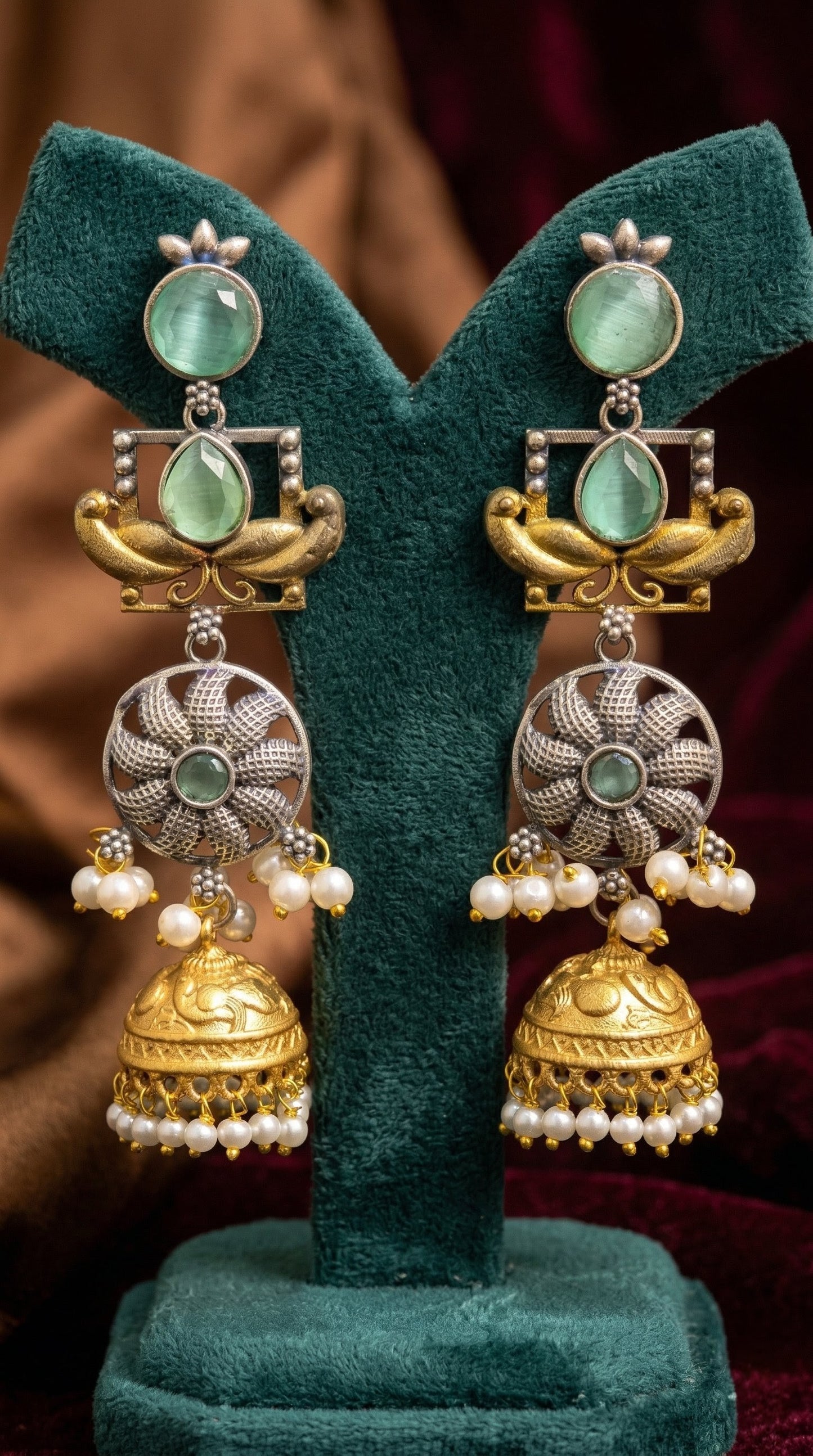 Reet Oxidised Earrings