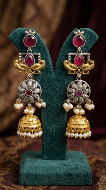 Reet Oxidised Earrings
