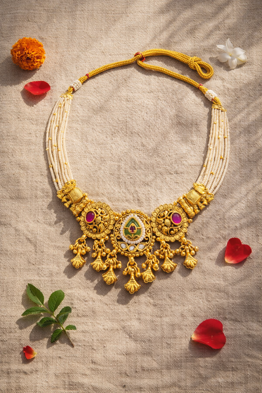 Mrunal Delicate Antique Necklace