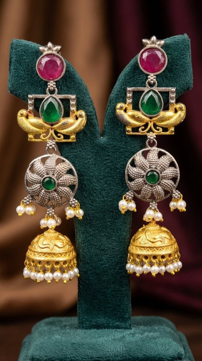 Reet Oxidised Earrings