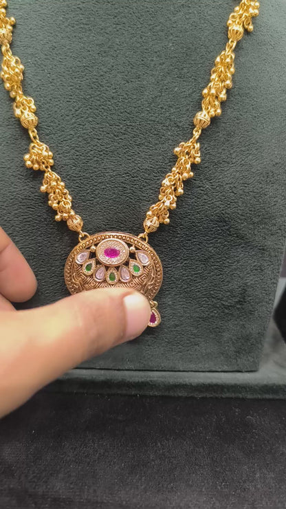 Lekha  Swaroski Chain Pendant Set