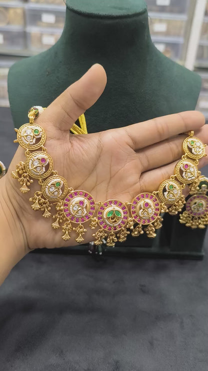 Ruchika Antique Gold Look Necklace