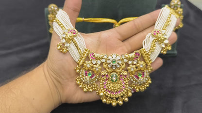 Bindiya Gold Look Heritage Necklace Set