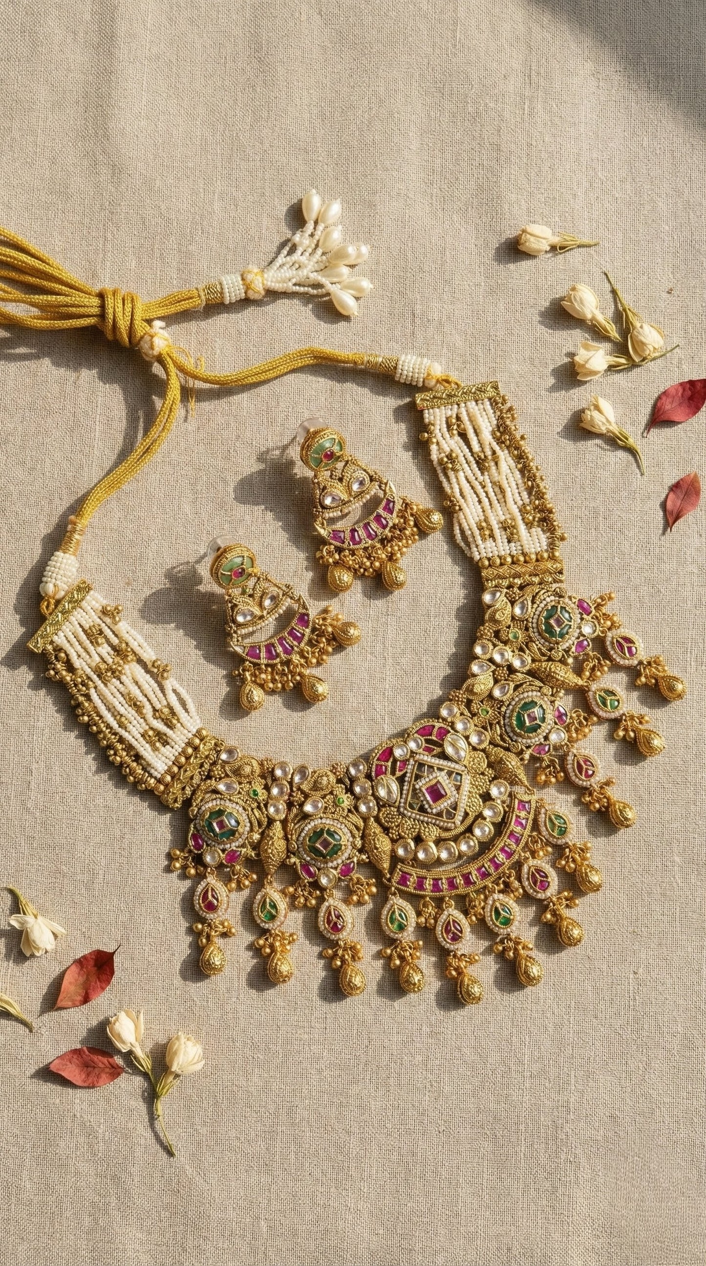 Reema Elegant Gold Look Heritage Necklace Set